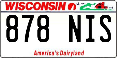 WI license plate 878NIS