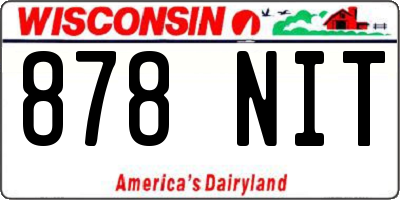 WI license plate 878NIT
