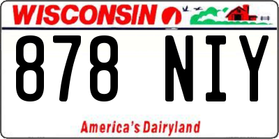 WI license plate 878NIY