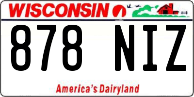 WI license plate 878NIZ