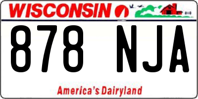WI license plate 878NJA
