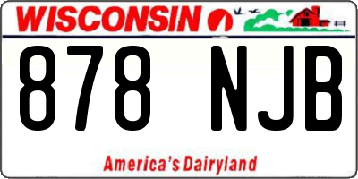 WI license plate 878NJB