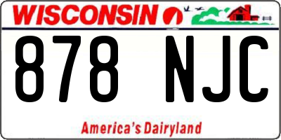 WI license plate 878NJC