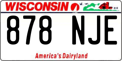 WI license plate 878NJE