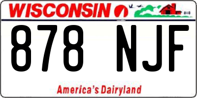 WI license plate 878NJF