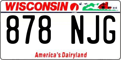 WI license plate 878NJG