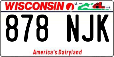 WI license plate 878NJK