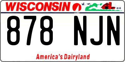WI license plate 878NJN