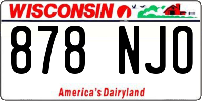 WI license plate 878NJO