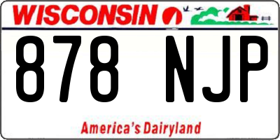 WI license plate 878NJP