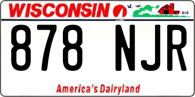 WI license plate 878NJR
