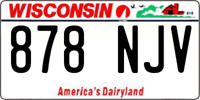 WI license plate 878NJV