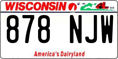 WI license plate 878NJW