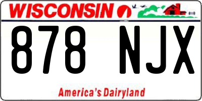WI license plate 878NJX