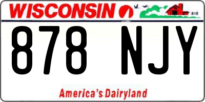 WI license plate 878NJY