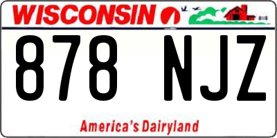 WI license plate 878NJZ