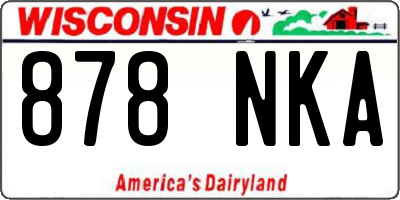 WI license plate 878NKA