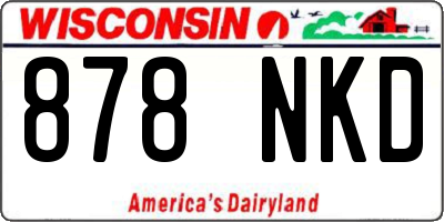 WI license plate 878NKD
