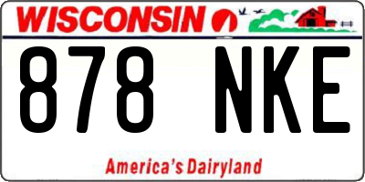 WI license plate 878NKE