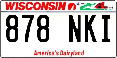 WI license plate 878NKI