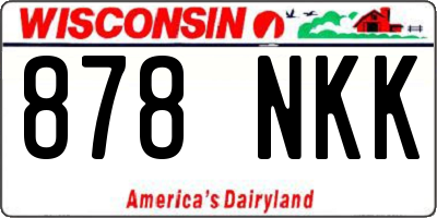 WI license plate 878NKK