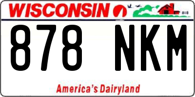 WI license plate 878NKM