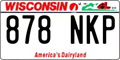 WI license plate 878NKP