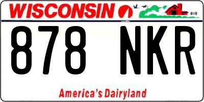 WI license plate 878NKR