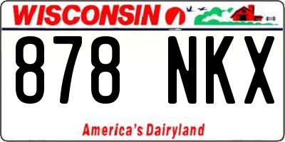 WI license plate 878NKX