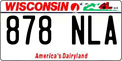 WI license plate 878NLA