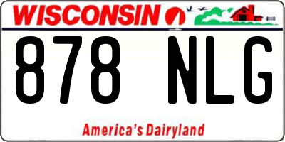 WI license plate 878NLG