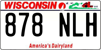 WI license plate 878NLH