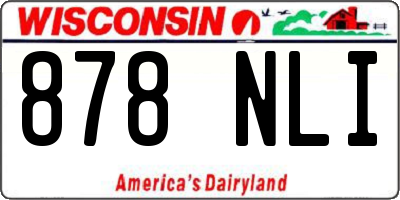 WI license plate 878NLI