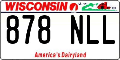 WI license plate 878NLL