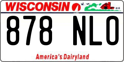 WI license plate 878NLO