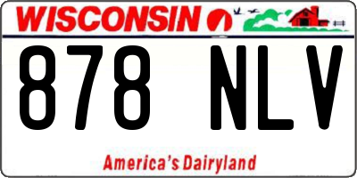 WI license plate 878NLV