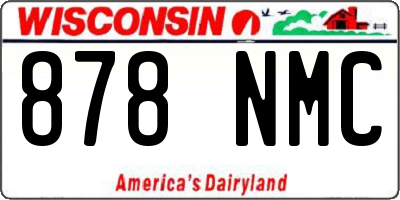 WI license plate 878NMC