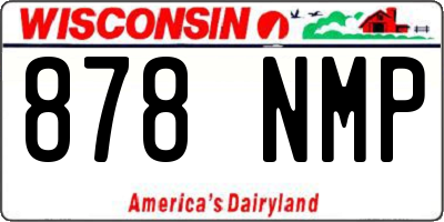 WI license plate 878NMP
