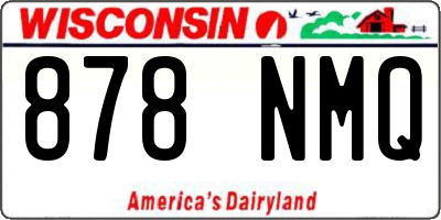 WI license plate 878NMQ