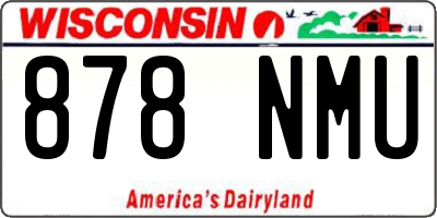 WI license plate 878NMU