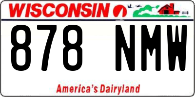 WI license plate 878NMW