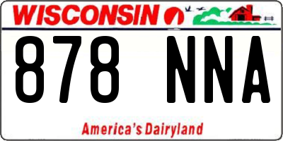 WI license plate 878NNA