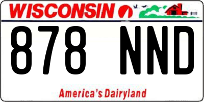 WI license plate 878NND