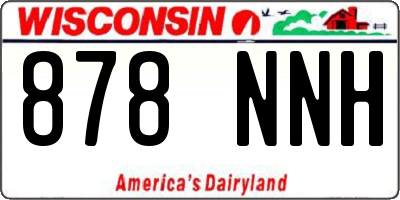 WI license plate 878NNH