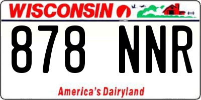 WI license plate 878NNR