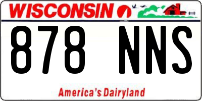 WI license plate 878NNS