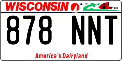 WI license plate 878NNT