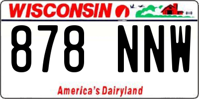 WI license plate 878NNW