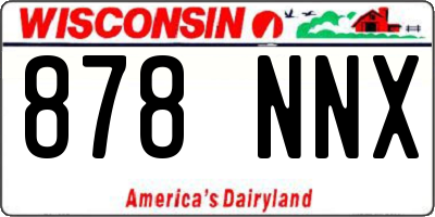 WI license plate 878NNX