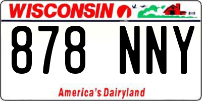 WI license plate 878NNY